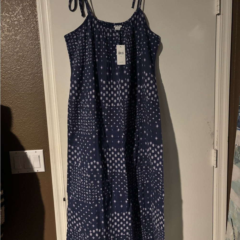 Lauren Ralph Lauren Navy Patterned Maxi Dress